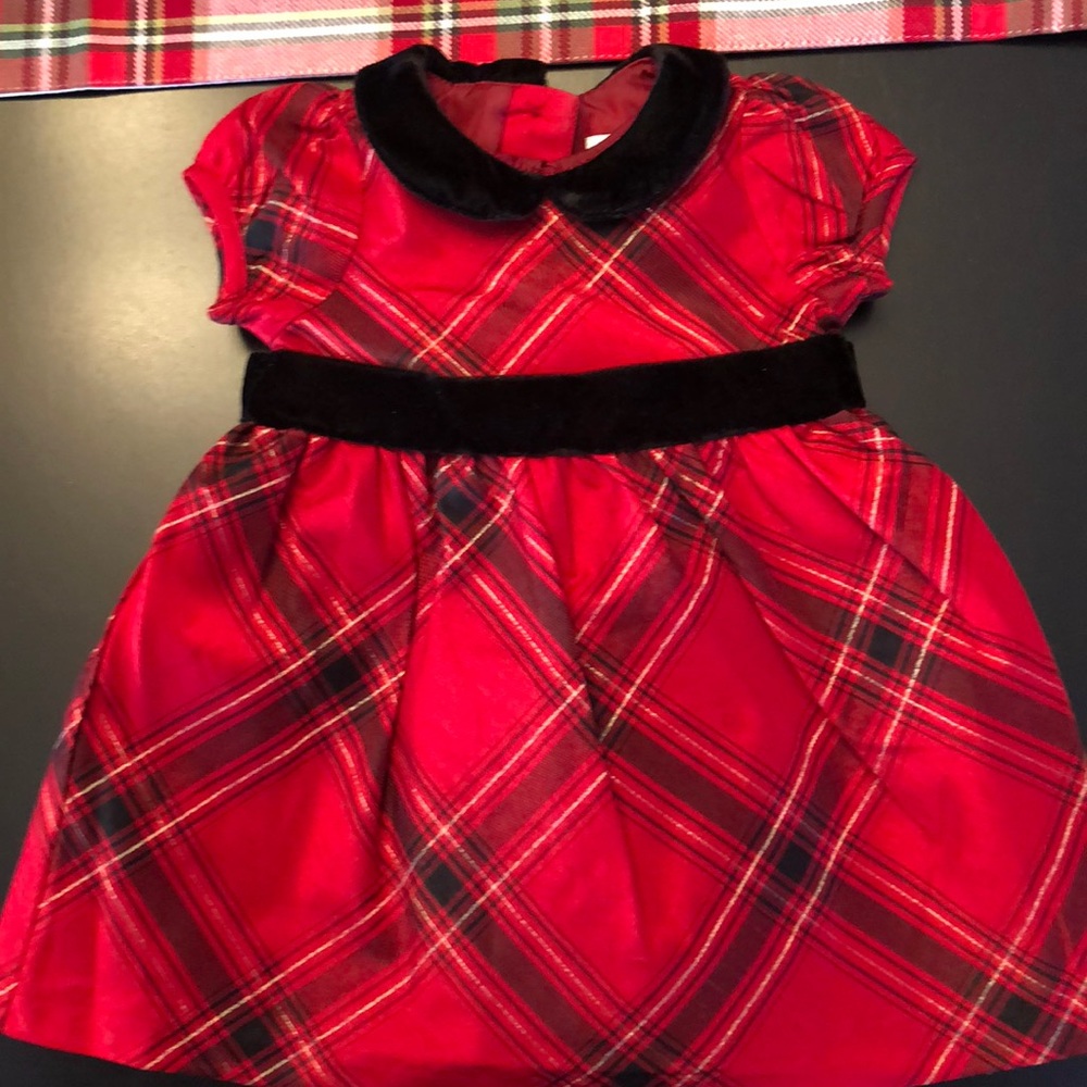 Gymboree red, black, and plaid dress